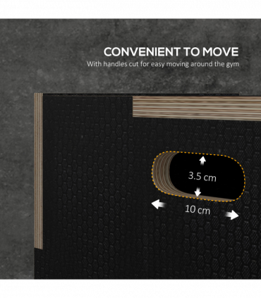 SPORTNOW 41/51/61cm Plyometric Jump Box, Wooden Plyo Box for Home Gym