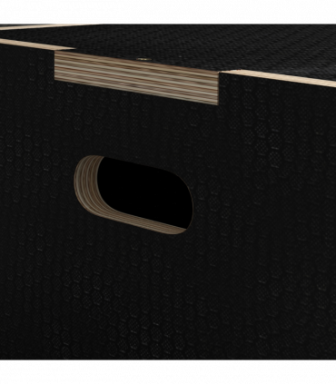 SPORTNOW 41/51/61cm Plyometric Jump Box, Wooden Plyo Box for Home Gym