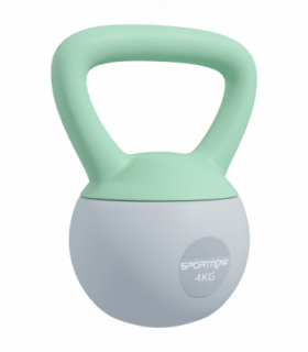 SPORTNOW 4KG Kettlebell with Soft Body and Non-Slip Handle, Grey and Green