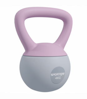 SPORTNOW 4KG Kettlebell with Soft Body and Non-Slip Handle, Purple and Grey