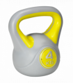 SPORTNOW 4kg Kettle Bell with Handle for Home Gym, Yellow and Grey