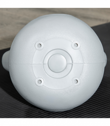 SPORTNOW 4kg Kettle Bell with Handle for Home Gym, Yellow and Grey