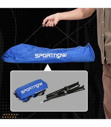 SPORTNOW 4m Badminton Net, Adjustable Sports Net for Tennis, Volleybal, Blue