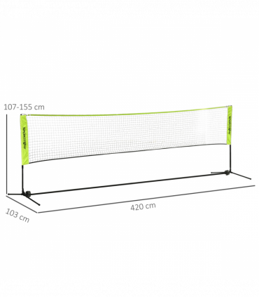 SPORTNOW 4m Badminton Net, Adjustable Sports Net for Tennis, Volleyball