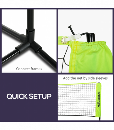 SPORTNOW 4m Badminton Net, Adjustable Sports Net for Tennis, Volleyball