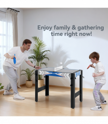 SPORTNOW 5 in 1 Multi Games Table Combo Sports Game Table for Kids, Blue