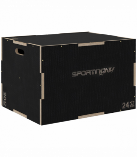 SPORTNOW 51/61/76cm Plyometric Jump Box, Wooden Plyo Box for Home Gym