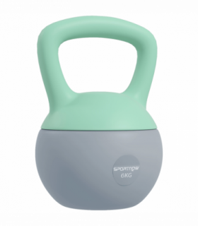 SPORTNOW 6KG Kettlebell with Soft Body and Non-Slip Handle, Grey and Green