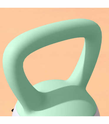 SPORTNOW 6KG Kettlebell with Soft Body and Non-Slip Handle, Grey and Green