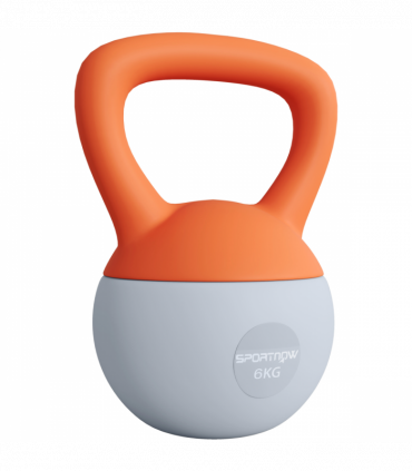 SPORTNOW 6KG Kettlebell with Soft Body and Non-Slip Handle, Orange and Grey