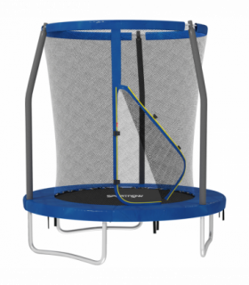 SPORTNOW 6ft Outdoor Trampoline with Safety Enclosure Net, Blue