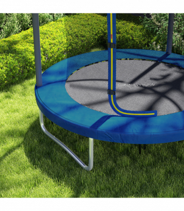 SPORTNOW 6ft Outdoor Trampoline with Safety Enclosure Net, Blue