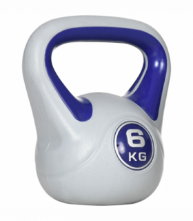 SPORTNOW 6kg Kettle Bell with Handle for Home Gym, Purple and Grey