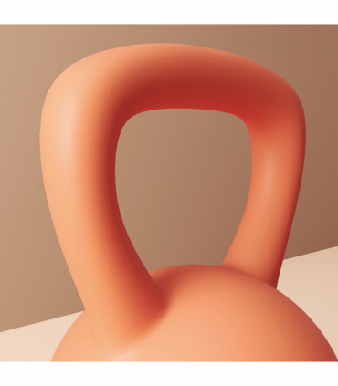 SPORTNOW 8KG Kettlebell with Soft Body and Non-Slip Handle, Orange and Grey