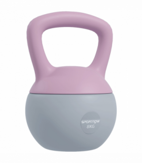 SPORTNOW 8KG Kettlebell with Soft Body and Non-Slip Handle, Purple and Grey