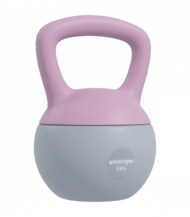 SPORTNOW 8KG Kettlebell with Soft Body and Non-Slip Handle, Purple and Grey