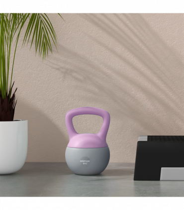 SPORTNOW 8KG Kettlebell with Soft Body and Non-Slip Handle, Purple and Grey