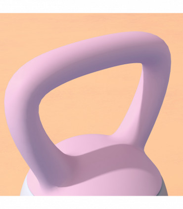 SPORTNOW 8KG Kettlebell with Soft Body and Non-Slip Handle, Purple and Grey