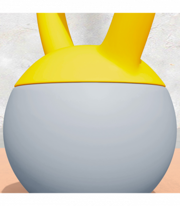 SPORTNOW 8KG Kettlebell with Soft Body and Non-Slip Handle, Yellow and Grey