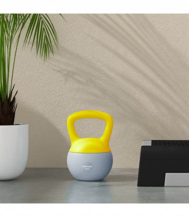 SPORTNOW 8KG Kettlebell with Soft Body and Non-Slip Handle, Yellow and Grey