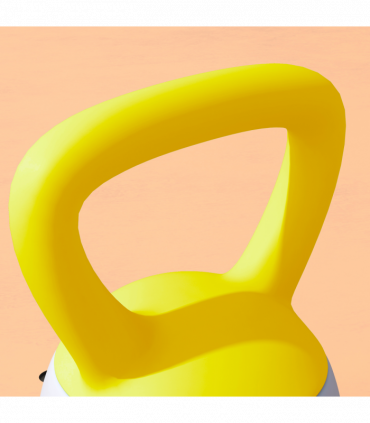 SPORTNOW 8KG Kettlebell with Soft Body and Non-Slip Handle, Yellow and Grey