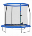 SPORTNOW 8ft Outdoor Trampoline with Safety Enclosure Net, Blue