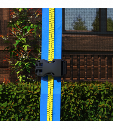 SPORTNOW 8ft Outdoor Trampoline with Safety Enclosure Net, Blue