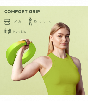 SPORTNOW 8kg Kettlebell for Weight Lifting and Strength Training, Green