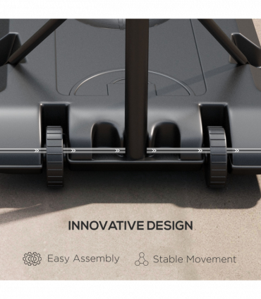 SPORTNOW Adjustable Basketball Stand Net Set System with Wheels, 179-209cm