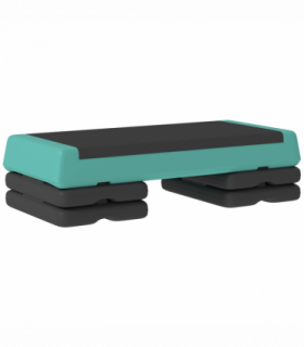 SPORTNOW Aerobic Step, 10.5/15.5/20.5cm Exercise Stepper for Home, Green