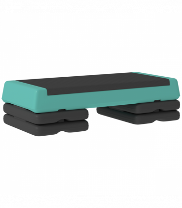 SPORTNOW Aerobic Step, 10.5/15.5/20.5cm Exercise Stepper for Home, Green