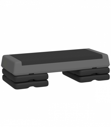 SPORTNOW Aerobic Step, 10.5/15.5/20.5cm Exercise Stepper for Home, Grey