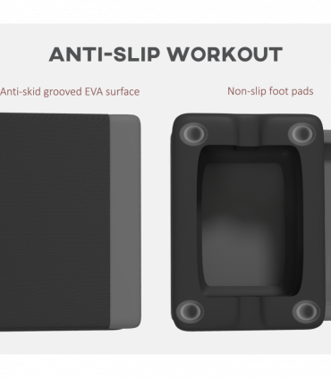 SPORTNOW Aerobic Step, 10.5/15.5/20.5cm Exercise Stepper for Home, Grey