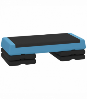 SPORTNOW Aerobic Step, 10.5/15.5/20.5cm Exercise Stepper for Home, Sky Blue