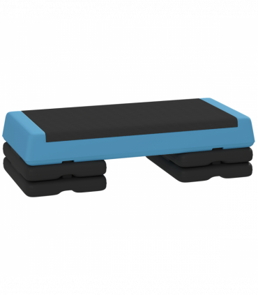 SPORTNOW Aerobic Step, 10.5/15.5/20.5cm Exercise Stepper for Home, Sky Blue