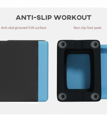 SPORTNOW Aerobic Step, 10.5/15.5/20.5cm Exercise Stepper for Home, Sky Blue