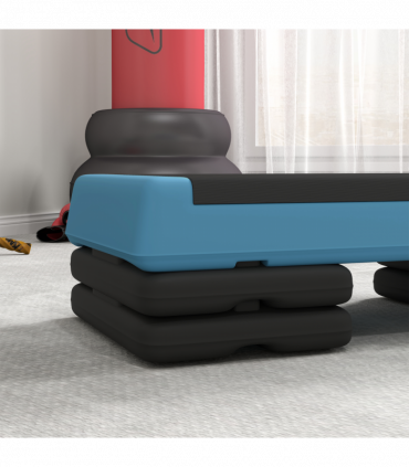 SPORTNOW Aerobic Step, 10.5/15.5/20.5cm Exercise Stepper for Home, Sky Blue