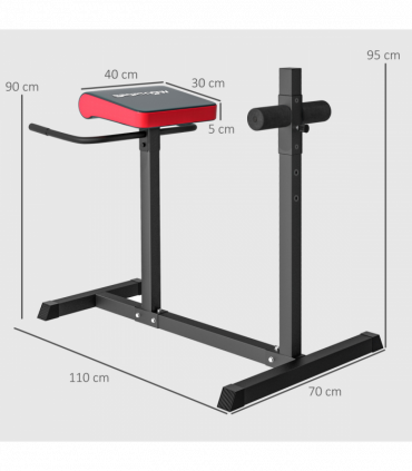 SPORTNOW Back Extension Roman Chair for Back, Abdominal and Gluteal Training