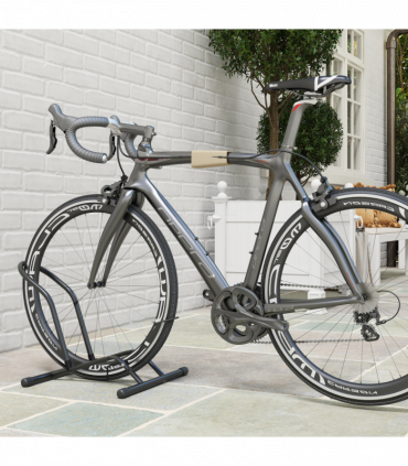 SPORTNOW Bike Stand Bicycle Storage Rack for Indoor Garages Flat Use