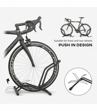 SPORTNOW Bike Stand Bicycle Storage Rack for Indoor Garages Flat Use