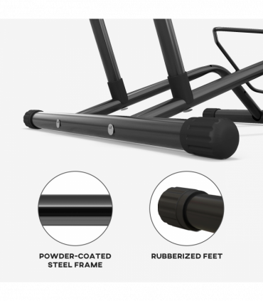 SPORTNOW Bike Stand Bicycle Storage Rack for Indoor Garages Flat Use