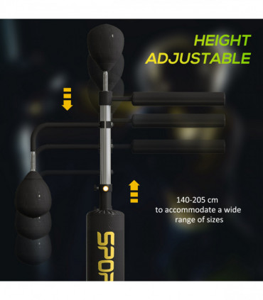 SPORTNOW Boxing Bag, Freestanding Punching Bag with Reflex Bar, Speed Balls