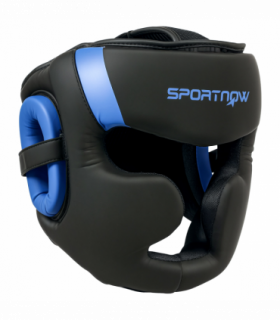 SPORTNOW Boxing Headguard w/ Adjustable Strap for Sparring Kickboxing, Blue