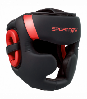 SPORTNOW Boxing Headguard w/ Adjustable Strap for Sparring Kickboxing, Red