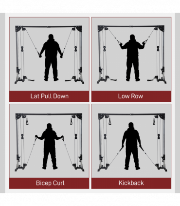 SPORTNOW Cable Crossover Machine for Full Body Strength Training