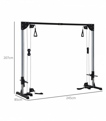 SPORTNOW Cable Crossover Machine for Full Body Strength Training