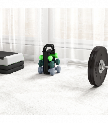 SPORTNOW Dumbbells Set with Storage Rack, 2 x 1kg, 2 x 2kg, 2 x 3kg, Green