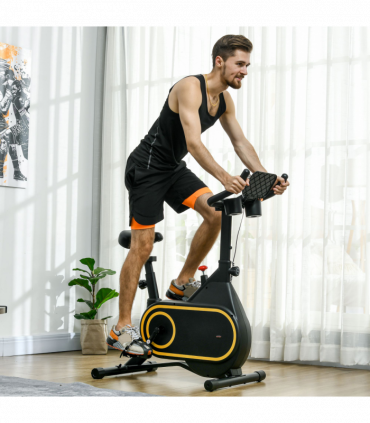 SPORTNOW Exercise Bike Stationary Bike with LCD Display for Home Cardio Workout
