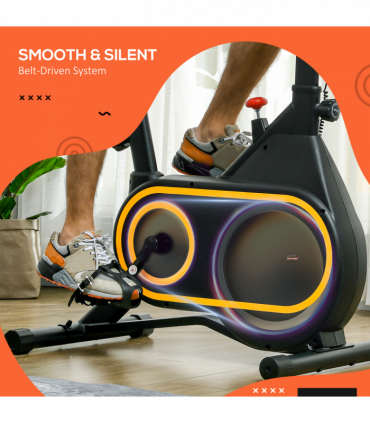 SPORTNOW Exercise Bike Stationary Bike with LCD Display for Home Cardio Workout