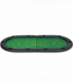 SPORTNOW Foldable Poker Mat, 10-Player Table Top with Cup Holders, Carry Bag